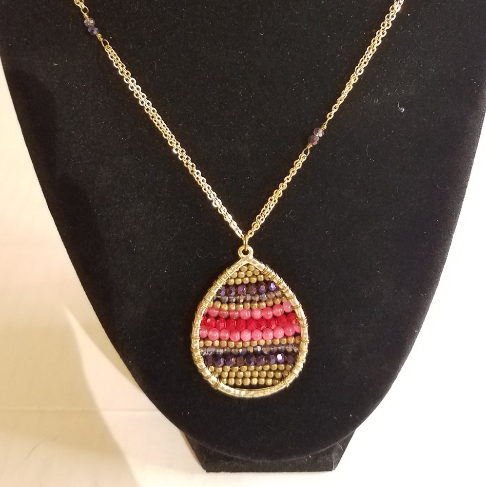 Bead weaving necklace j274 - Picture 2 of 6